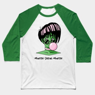 Halloween Frankenstein Girl with Bubblegum Baseball T-Shirt